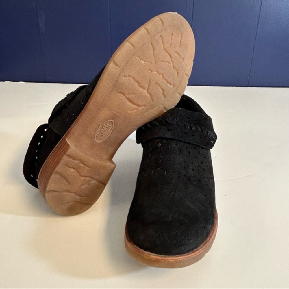 Sofft Brinkley Laser Cut Black Leather Bootie Size 7 - Picture 8 of 9